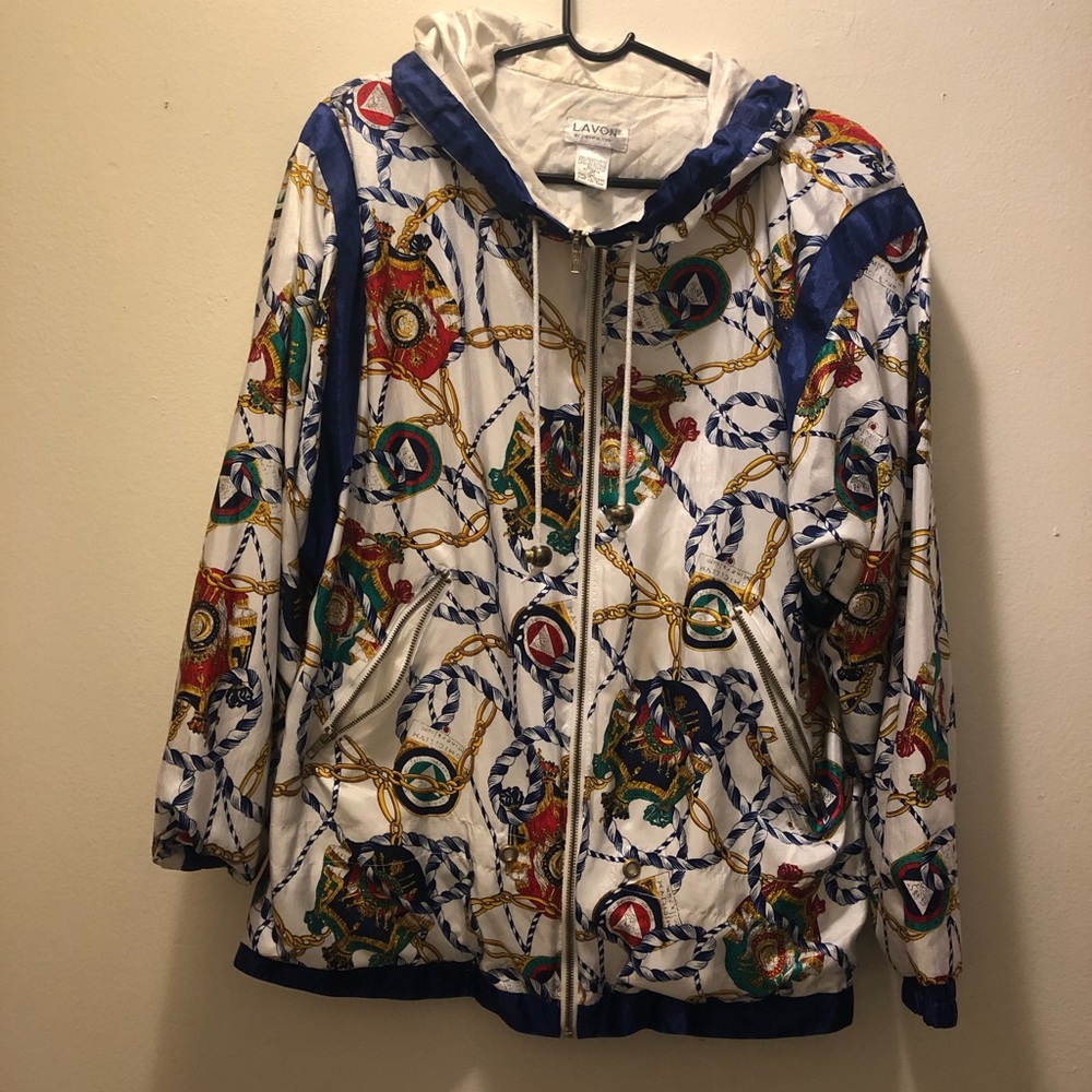 Vintage Windbreaker, Multicolor, Men’s large